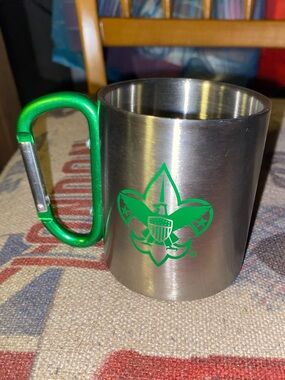 Boy Scouts of America Lightweight Stainless Steel Carabiner Mug without Box
